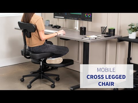 CHAIR-CL01B Cross Legged Chair with Wheels by VIVO 