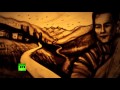 Песочная анимация крымской художницы покорила короля Бутана