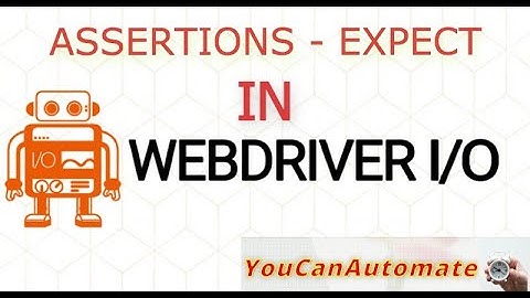 WebdriverIO  Tutorial |  Assertions using expect keyword - Episode 5