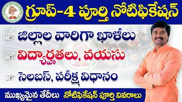 TSPSC Group 4 Notification 2022 District wise Vacancy, Eligibility, Syllabus, Exam Pattern Details