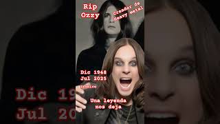 Adiós Ozzy leyenda, #rockmusic #heavymetal #ozzyosbourne #metal #legend #leyendas #rock #music #more
