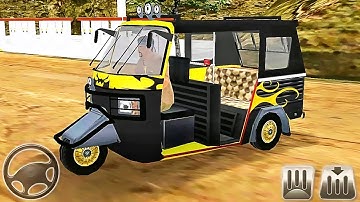 Offroad Tuk Tuk Auto Rickshaw Driving Simulator#2 - Realistic Transporter Game - Android Gameplay