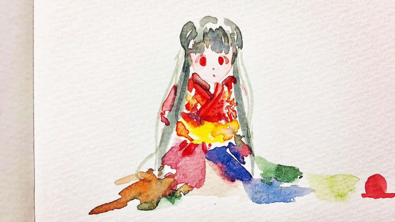 水彩画「可愛い人形」 水彩画「可愛い人形」 🩷🩷🩷あ！」のアイデア 47 件 | ドール