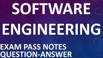Software Engineering Exam Pass Notes || Aney Academy