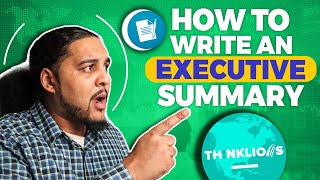 How To Write An Executive Summary Investors Pay Attention To