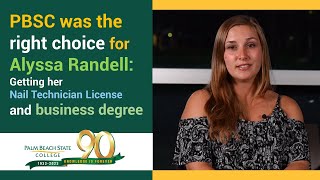 PBSC was the right choice for Alyssa Randell: A Nail Technician License & a business degree #mypbsc