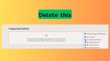 How to delete frequently visited on safari