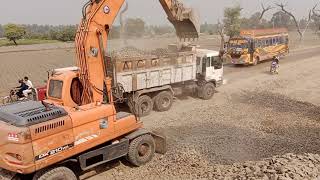 Crushing Rocks With An Excavator