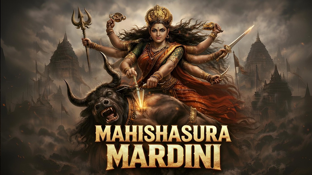 Mahishasura Mardini (10 Shlokas) | Aigiri Nandini Powerful Chant | Divine Warrior Energy