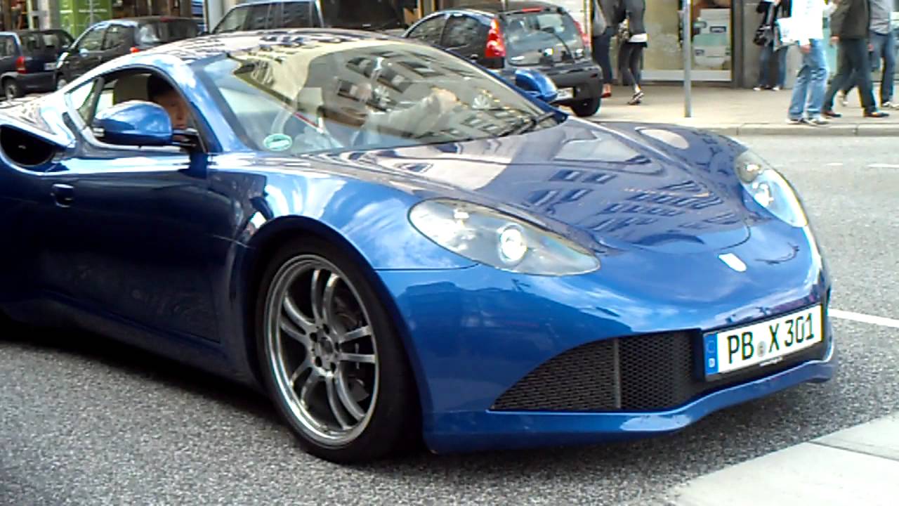 Artega GT 20th Anniversary Edition acceleration sound in Hamburg part 3