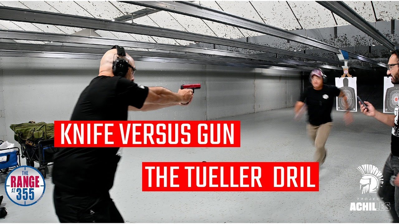 Can You Stop a Knife Attack? Tueller Drill Test For self defense (21 Foot Rule Test)