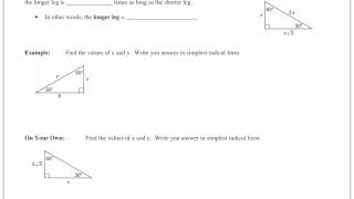 7 4 Special Right Triangles