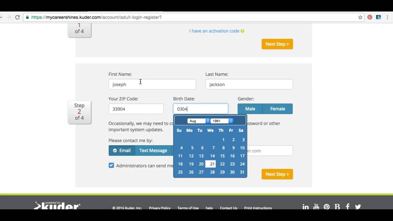 Creating a My Career Shines Account YouTube