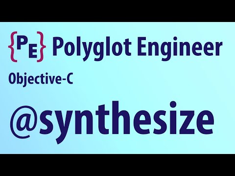 Video: ¿Qué es el objetivo c de @synthesize?