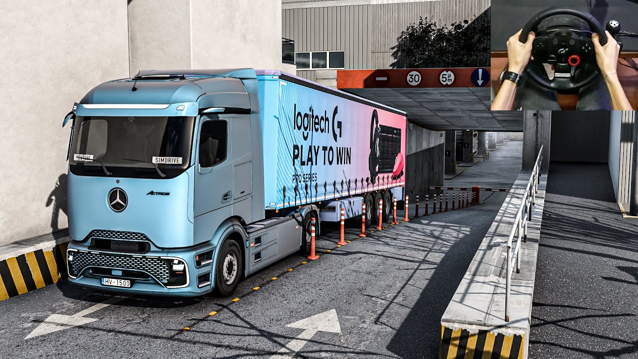 Only a Real Trucker Could Handle This Loading Zone! | ETS2 Mercedes eActros MP6