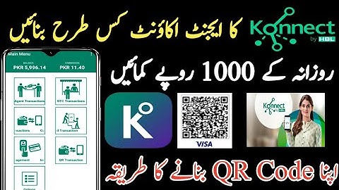 How to Open Hbl Konnect Agent Account | Generate QR Code | Earn Money Konnect Agent id | HBL konnect