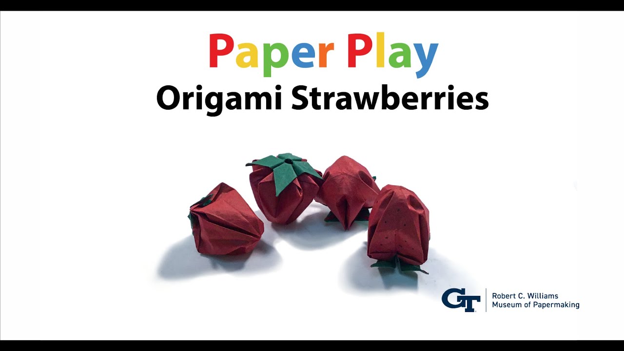 Paper Play Origami Strawberries YouTube
