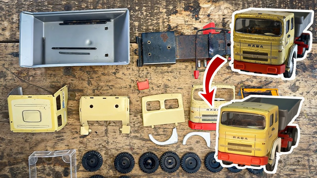 1980’s Rába Truck Restoration | Tin Toy from Hungary | No Speak | ASMR