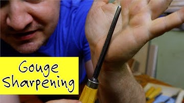 Sharpening a carving gouge using a cheap set of tools