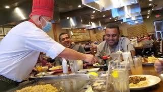 Hibachi Grill Chef Preparing Delicious Meal Sakura Japanese Cuisine