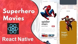 Superhero Movies App - React Native screenshot 1
