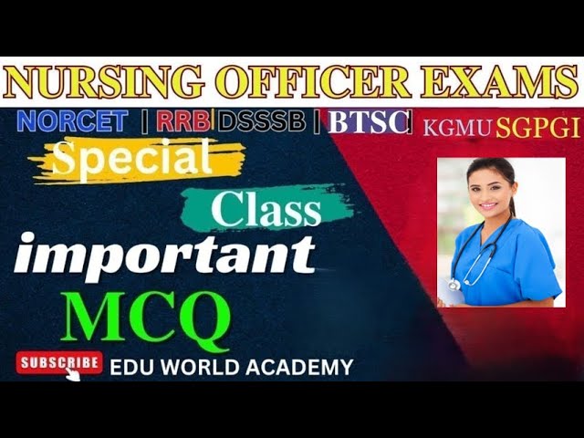 RRB/KGMU/PGI/NORCET/SGPGI MCQ CLASS #101 #mcq #btscstaffnurse#nursing#norcetmcq #nursingexam