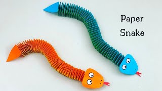 Origami Snake.How To Make Easy Paper Snake/Moving paper toys