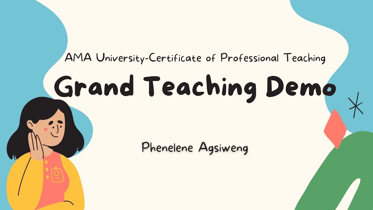 Grand Teaching Demonstration || AMA University || Certificate of ...