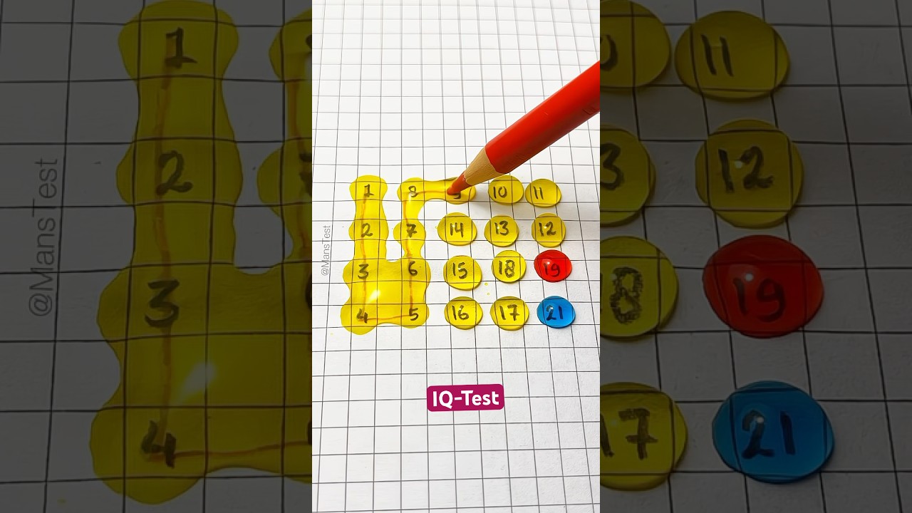 Нарисуйте звездную линию с числами от 1 до 21 