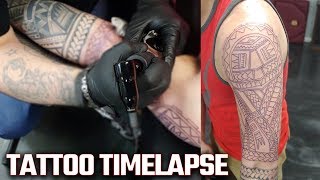 TATTOO TIMELAPSE - Polynesian Tribal Outline