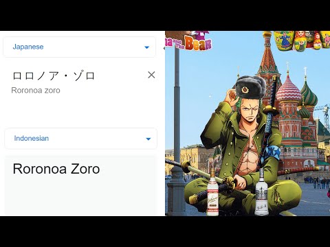 roronoa zoro in different languages meme