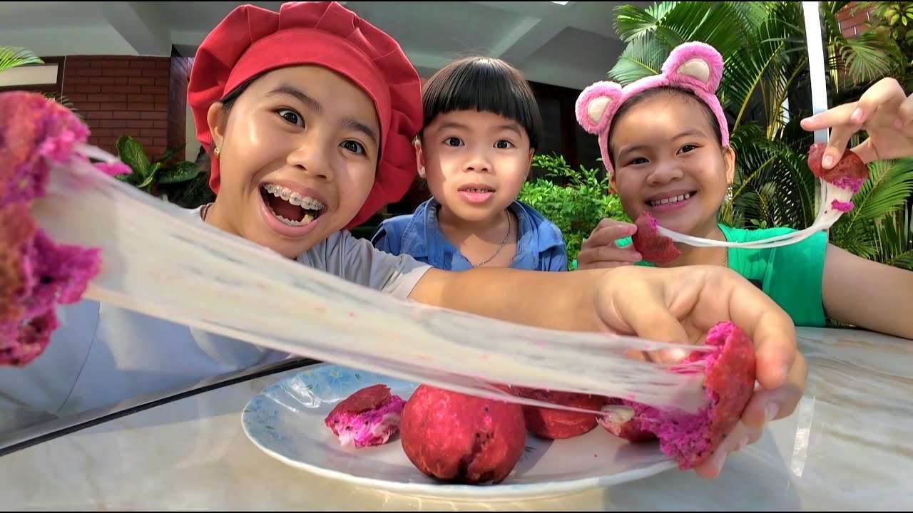 Cookie Duong Making Spinach Cheesecake With Dragon Fruit Is Very