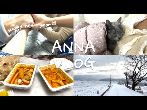 <strong>ENG</strong>) ANNA | 일상 브이로그 (2020년 마지막 날의 먹방,2021년 새해 첫날의 <strong>기록</strong>,눈 구경,동생이랑 운동,고양이,다묘가정,새해 복 많이 받으세요)