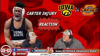 Carter Starocci INJURY - IOWA vs OKLAHOMA ST Dual REACTION & more - BEG Wrestling