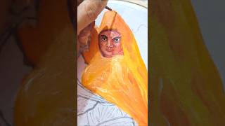 Painting the Legendary Warrior Mai Bhago Ji ⚔️🪯🙏 #Shorts #waheguru #khalsa #khanda #maibhago #sikh