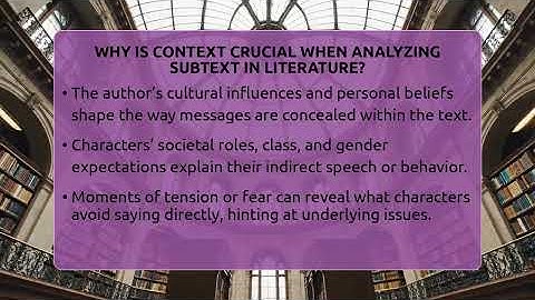 Why Is Context Crucial When Analyzing Subtext In Literature? - The Prose Path
