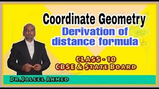 Distance Formula Derivation, Coordinate Geometry, Class -10