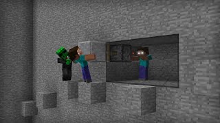 Herobrin created a parkour challenge to kill Steve!!!