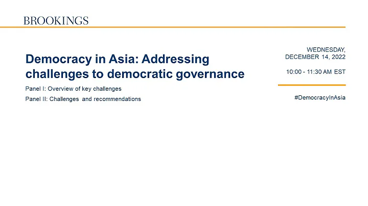 Democracy in Asia: Addressing challenges to democr...