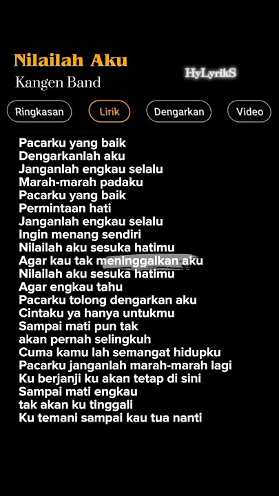 Lirik Lagu Nilai Lah aku-Kangen Band 🎶 #lagubaper #beranda #liriklagu #fypシ
