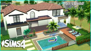 Modern Mediterranean Villa With CC! | The Sims 4 | Realtime (Part 2)