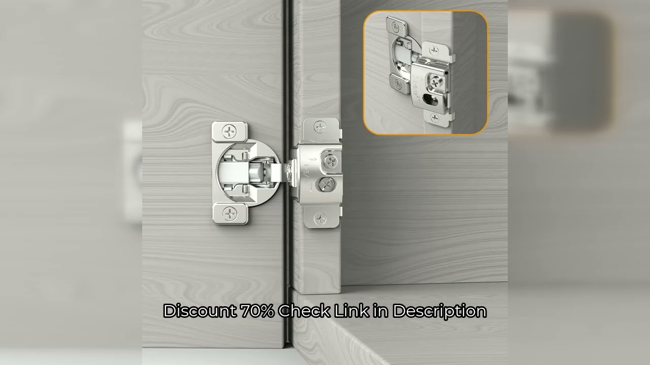 Viladepot 1-5/16 inch Overlay Concealed Frame Kitchen Cabinet Hinges 105° Open Angle Soft Close Hing