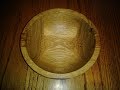 Wood turning an Oak bowl from firewood