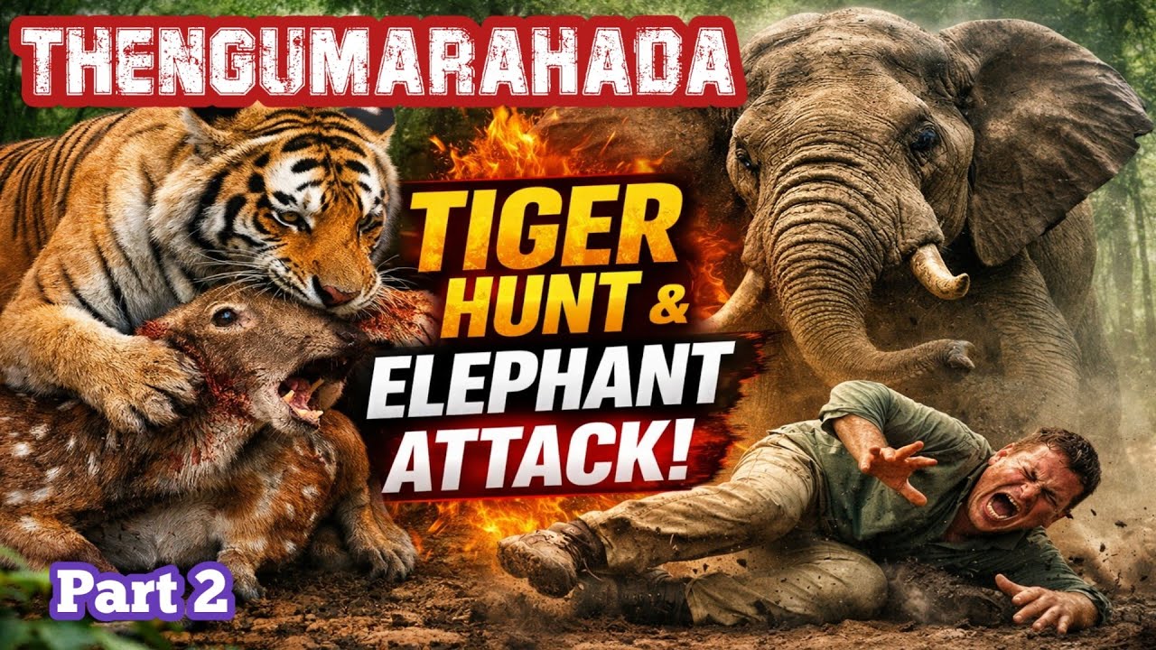 🐅🦣 SHOCKING Tiger Hunted Deer in Thengumarahada | Real Wild Kill Caught on Camera! | Jolly Trip