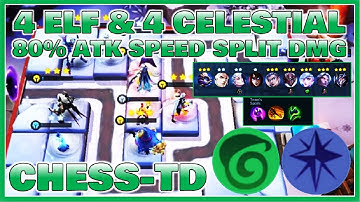 MASSIVE SPLIT BURST DMG | 4 CELESTIAL 4 ELF BUILD - CHESS-TD TIPS & GAMEPLAY Mobile Legend Bang Bang