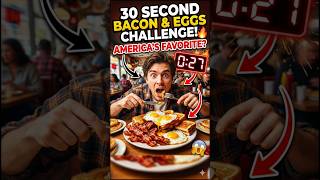 🥓 Can You Finish America's Favorite Bacon &amp; Eggs in 30 Seconds? 😱🔥 #Shorts#mhacommunity#food #short