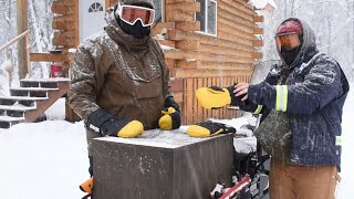 Winter Supply Run in Remote Alaska | Snow Machining & Tractor Plowing