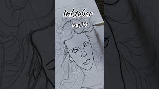 Inktober 2023 | Day 16 : Angel #art #inktoberchallenge #ashortaday #drawing #easy #artist #easyart