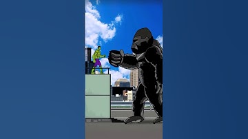 King Kong vs Hulk - Rock Paper Scissors Gone Wrong 😡🫣 #spiderman #shorts