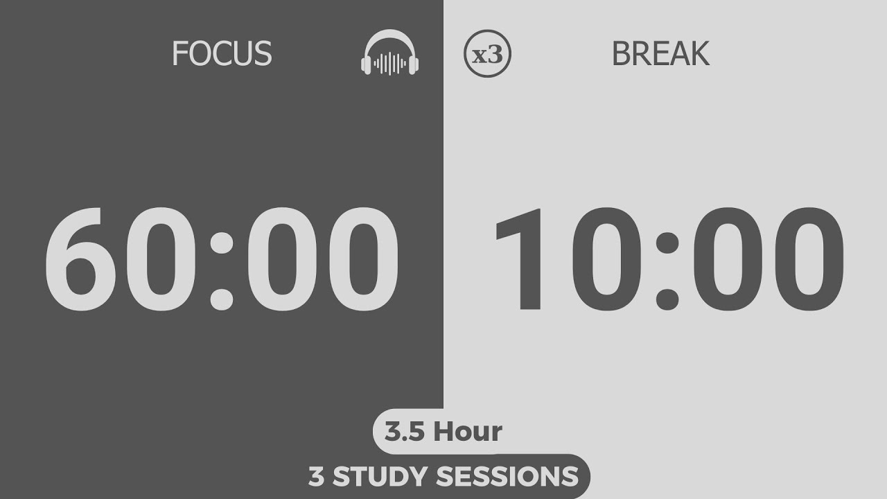 🎧 3.5-Hour Study With Lofi | 60/10 Pomodoro Timer | Deep Focus | Study ...